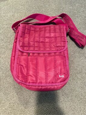 lug Hot Pink Quilted Crossbody Bag
